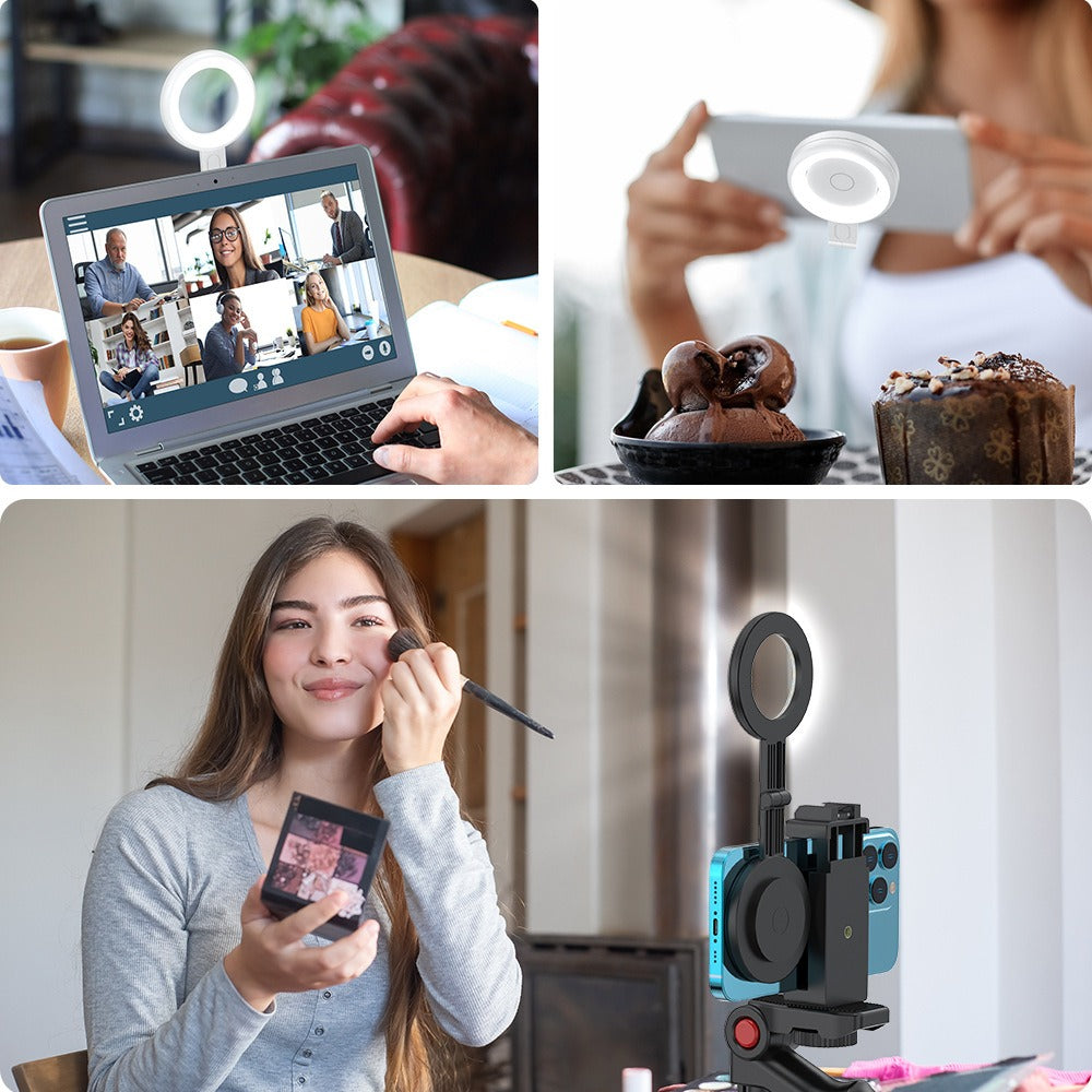 Mini Folding Magnetic Selfie Fill Light Portable Make Up Conference Lighting Selfie Ring Light - V.I.P Digital Presence