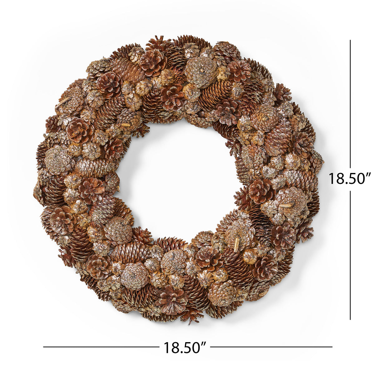 18.5'' PINE CONE WREATH - V.I.P Digital Presence
