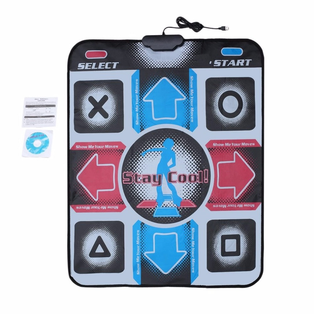 Dance Mat Dancing Step Dancing Mat Dance Pad Dancer Blanket Equipment Revolution HD Non-Slip Foot Print Mat to PC with USB