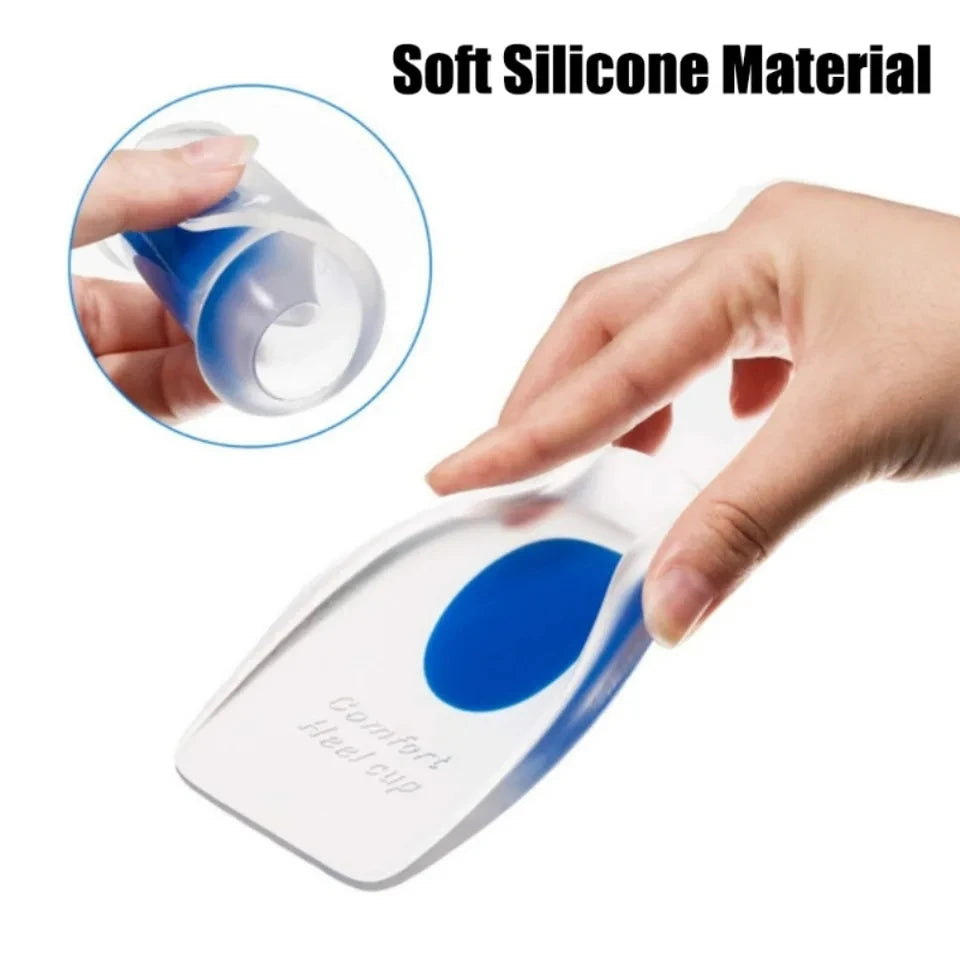 1pair Soft Silicone Gel Lnsoles Men Women TransparentRelieve Foot Pain Heel Lnsoles Foot Massager CareShoe Pad Foot Care Tool - V.I.P Digital Presence