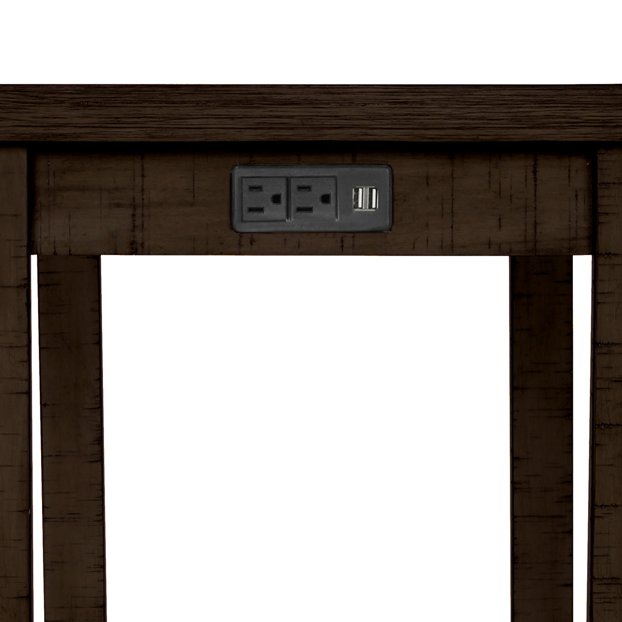 TOPMAX 4 Pieces Counter Height Table with Fabric Padded Stools, Rustic Bar Dining Set with Socket, Brown - V.I.P Digital Presence
