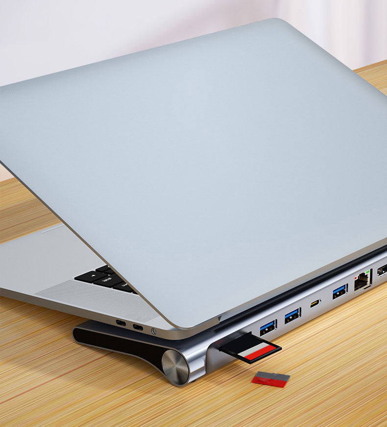 Dual HDMI docking station 12 in 1 high-definition MST USB HUB multi screen display type-c docking station - V.I.P Digital Presence