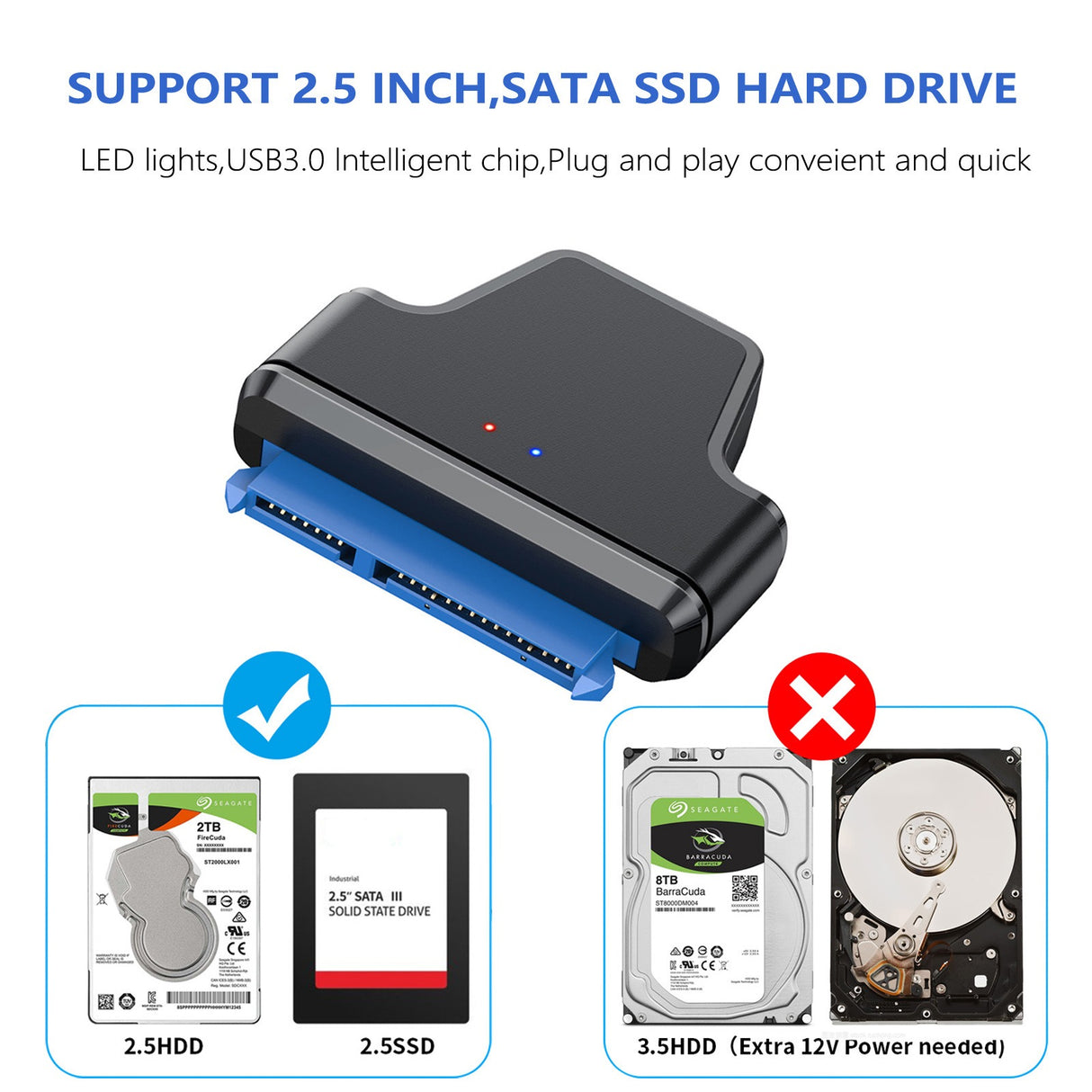 USB 3.0 to SATA Easy Drive Cable 7+15 Laptop Hard Drive Adapter - V.I.P Digital Presence