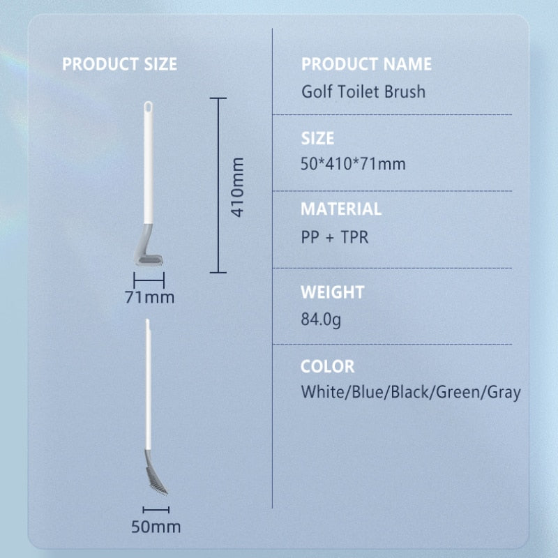 Silicone Toilet Brush Non-slip Long Handle Toilet Cleaning Brush Toilet Cleaning Brush Bendable Silicone TPR Brush Head Bathroom - V.I.P Digital Presence