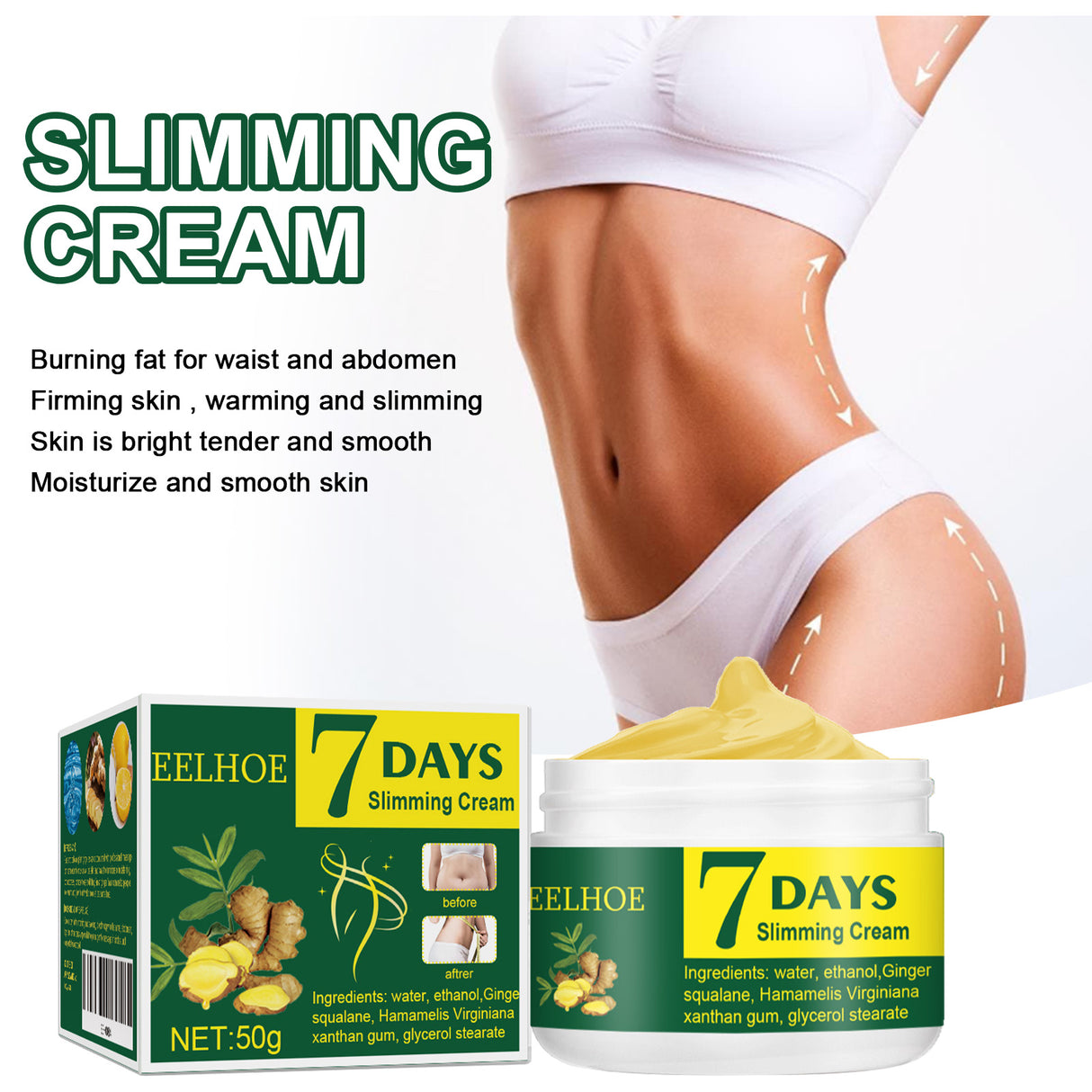 Ginger Massage Cream Arm Belly Belly Skin Moisturizing Massage Body Care Cream - V.I.P Digital Presence