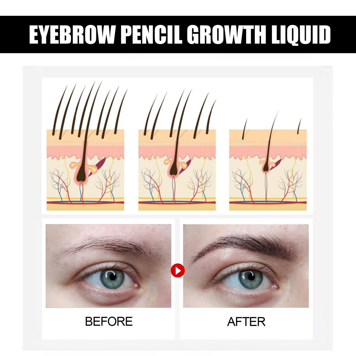 Eyebrow Liquid Dark Thick Natural Oil Eyebrow Repair Mild Moisturizing Treatment - V.I.P Digital Presence