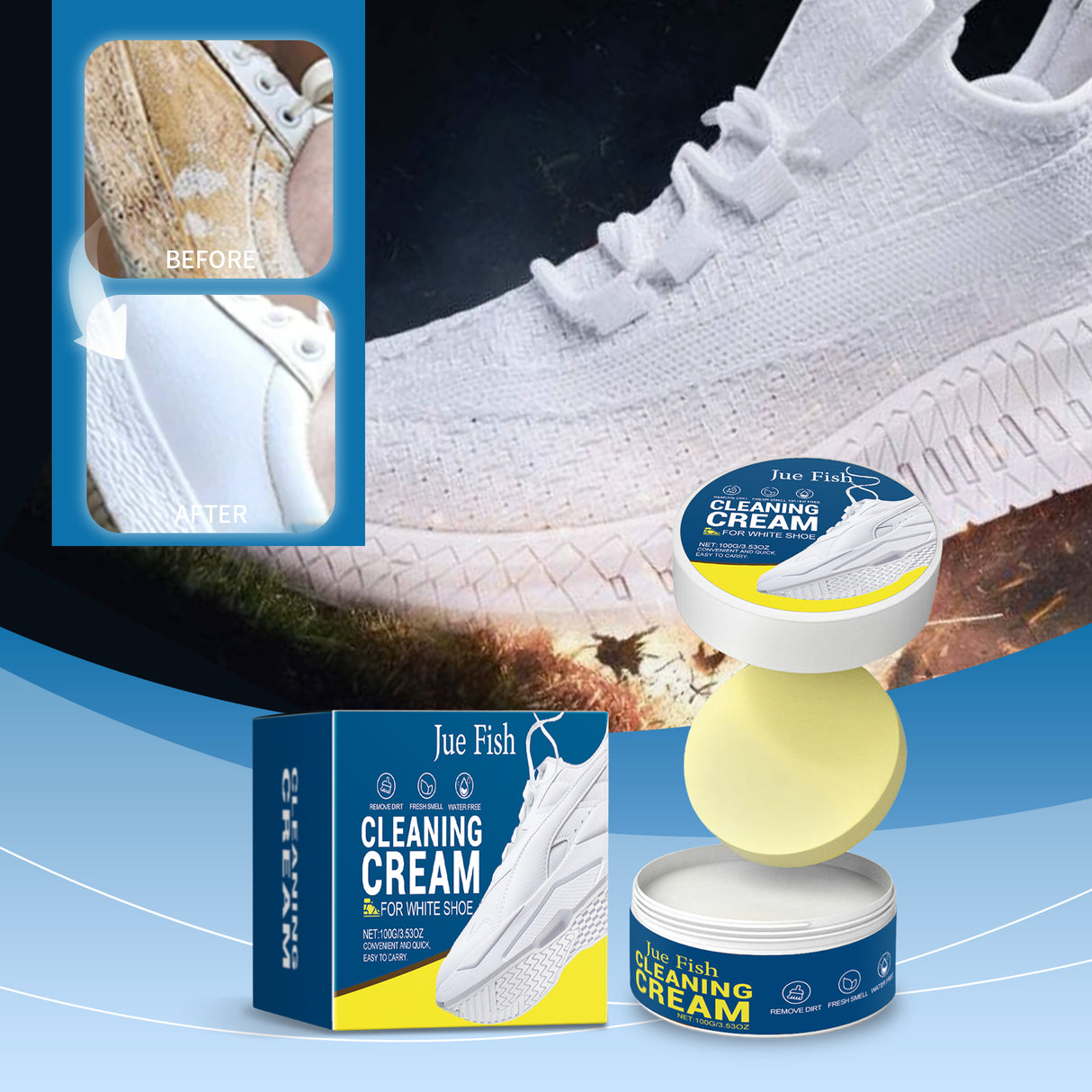 White Shoes Cleaning Cream, Sports Shoes And Canvas Shoes Without Washing Surface Stains Multi-Functional Cleaning Cream - V.I.P Digital Presence