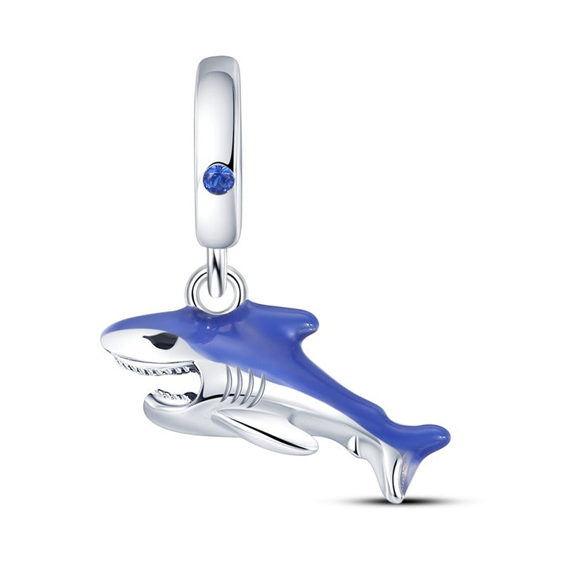 Ocean Wind Dolphin Whale Pendant Beads Copper Plated DIY Beads Bracelet Item - V.I.P Digital Presence