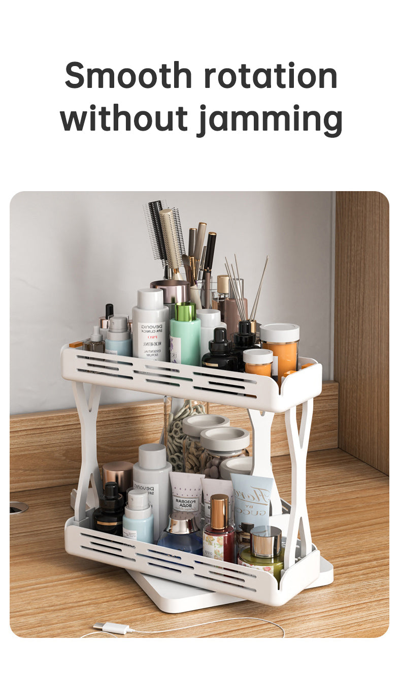 Pull out Rotating Spice Rack Organizer for Cabinet Rotate Makeup Organizer Slide Bottle Box Holder Plastic Seasoning Spice Rack - V.I.P Digital Presence