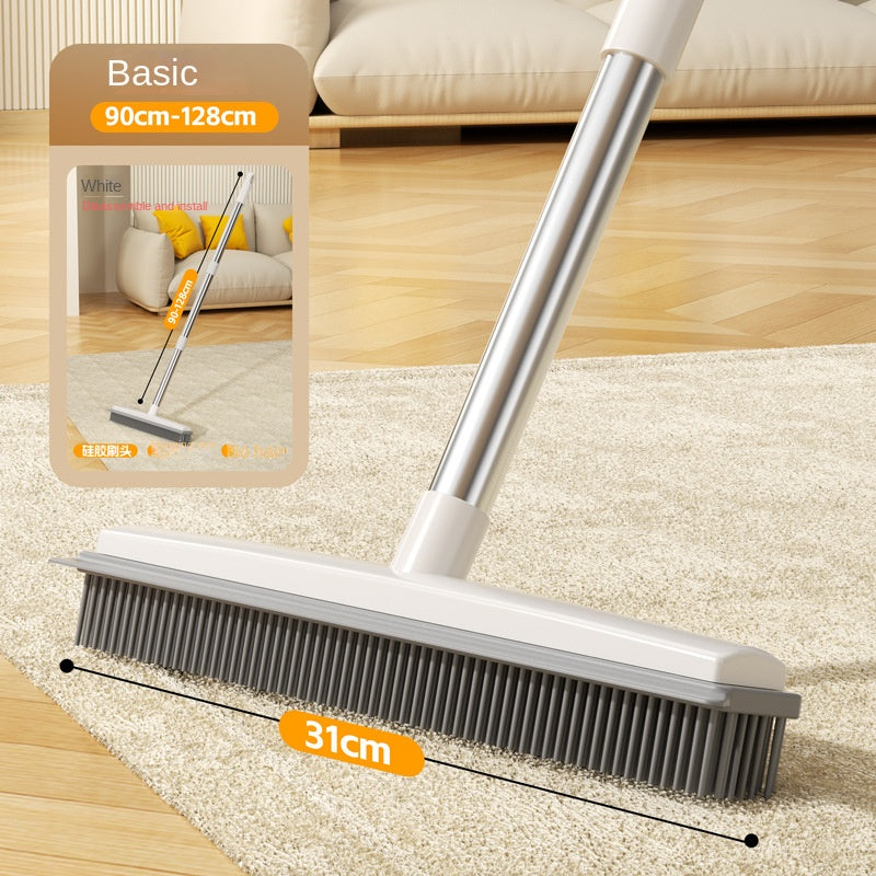 Cleaning Brush Stainless Steel Silicone Floor Brush Water Scraping Brush Long Handle Magic Carpet Brush - V.I.P Digital Presence