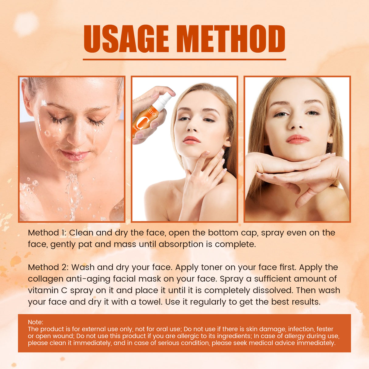 Vitamin C Moisturizing Spray Hydrates And Moisturizes Skin, Lightening Acne Spots And Whitening Spray - V.I.P Digital Presence