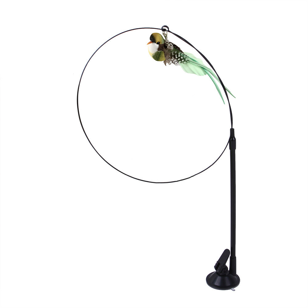 Suction cup cat toy stick that can be attached and held with steel wire multi head interchangeable cat toy and pet supplies - V.I.P Digital Presence