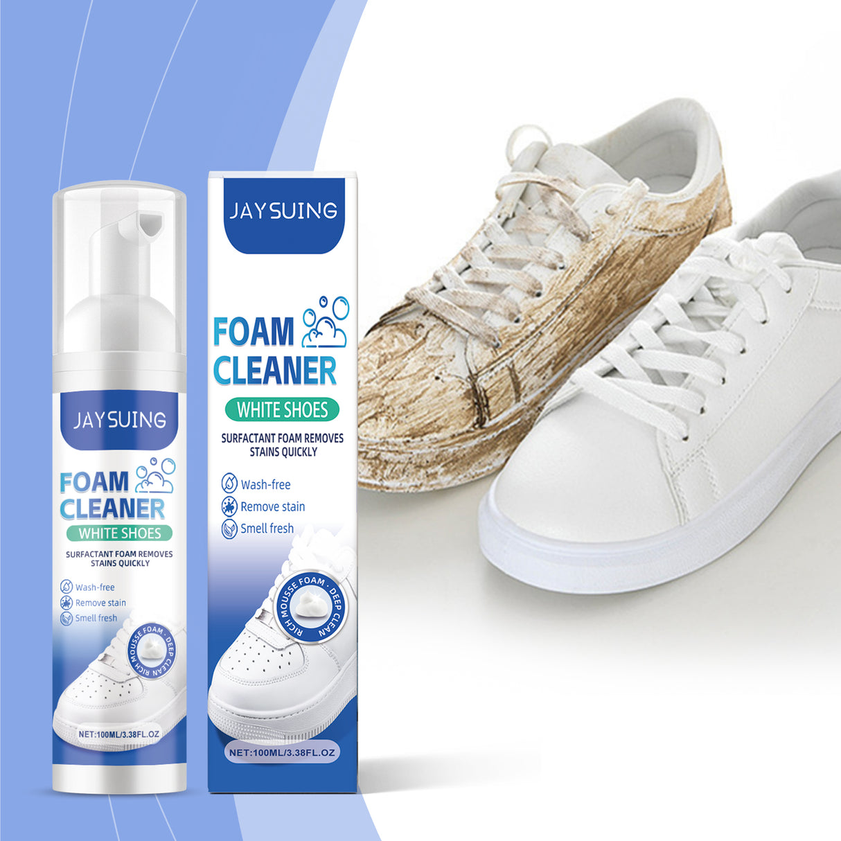 Little White Shoes Foam Cleaner Sports Shoes Decontamination Vamp Clean And Wash Free Whitening Cleaner - V.I.P Digital Presence