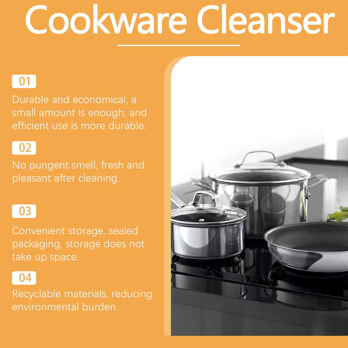 Cookware Cleaning Cream Stainless Steel Kitchen Pots Clean Rust, Stain And Fragrance Cleaning Cream - V.I.P Digital Presence