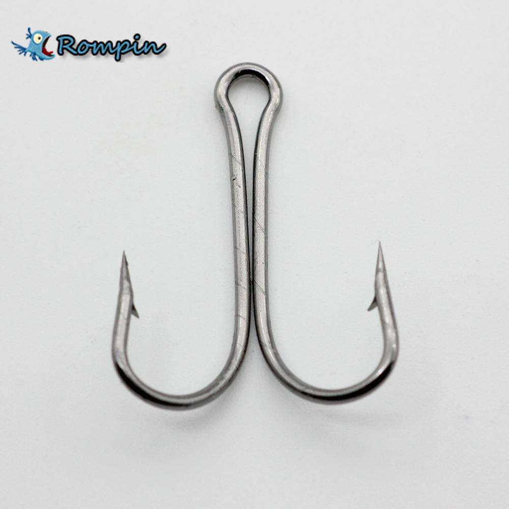 Rompin 50pcs/lot 9908 Double Fishing Hooks Small Fly Tying Double Dual Fishing Hook For Jig Size 1 2 4 6 8 - V.I.P Digital Presence