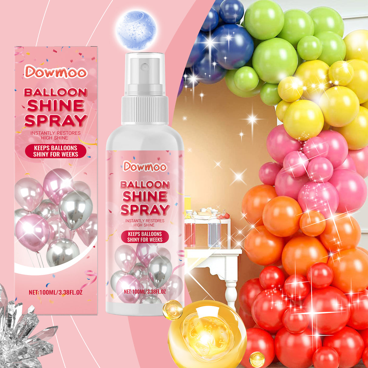 Balloon Shine Spray Brightens Up The Party Atmosphere With Easy To Apply Gloss Latex Balloon Spray - V.I.P Digital Presence