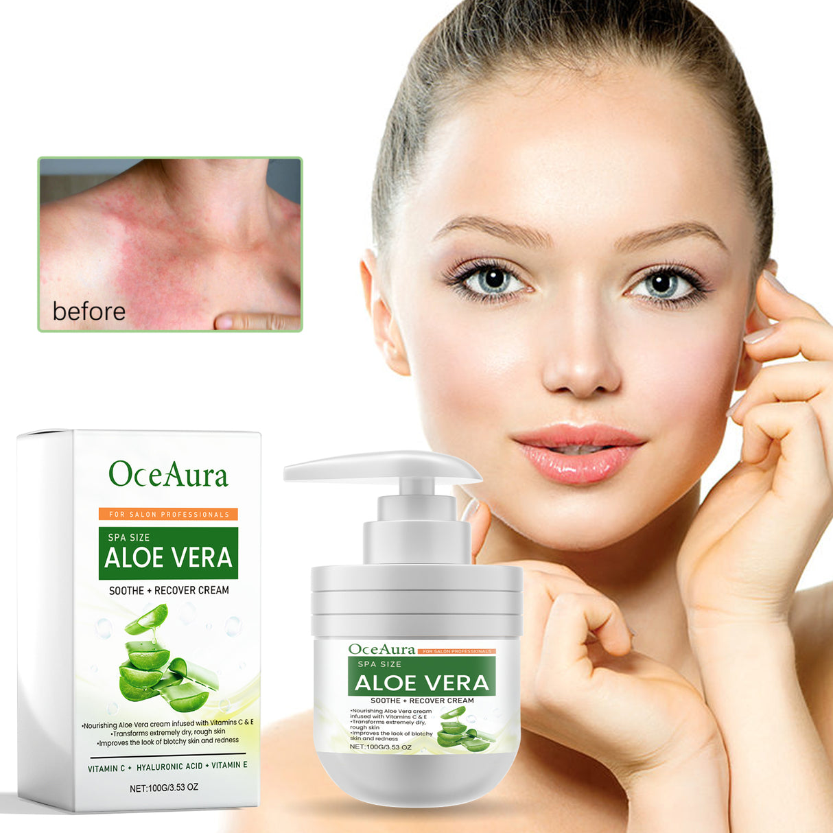 Aloe Vera Soothe Recover Cream, Repair Dull And Moisturizing Skin Lightweight Non-Greasy Beauty Cream - V.I.P Digital Presence