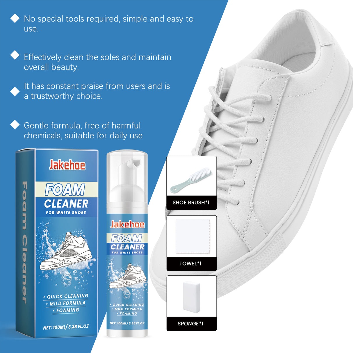 Shoe Cleaner Kit Foam Cleaning Decontamination Multi-Functional Sneaker Cleaning Household Items - V.I.P Digital Presence