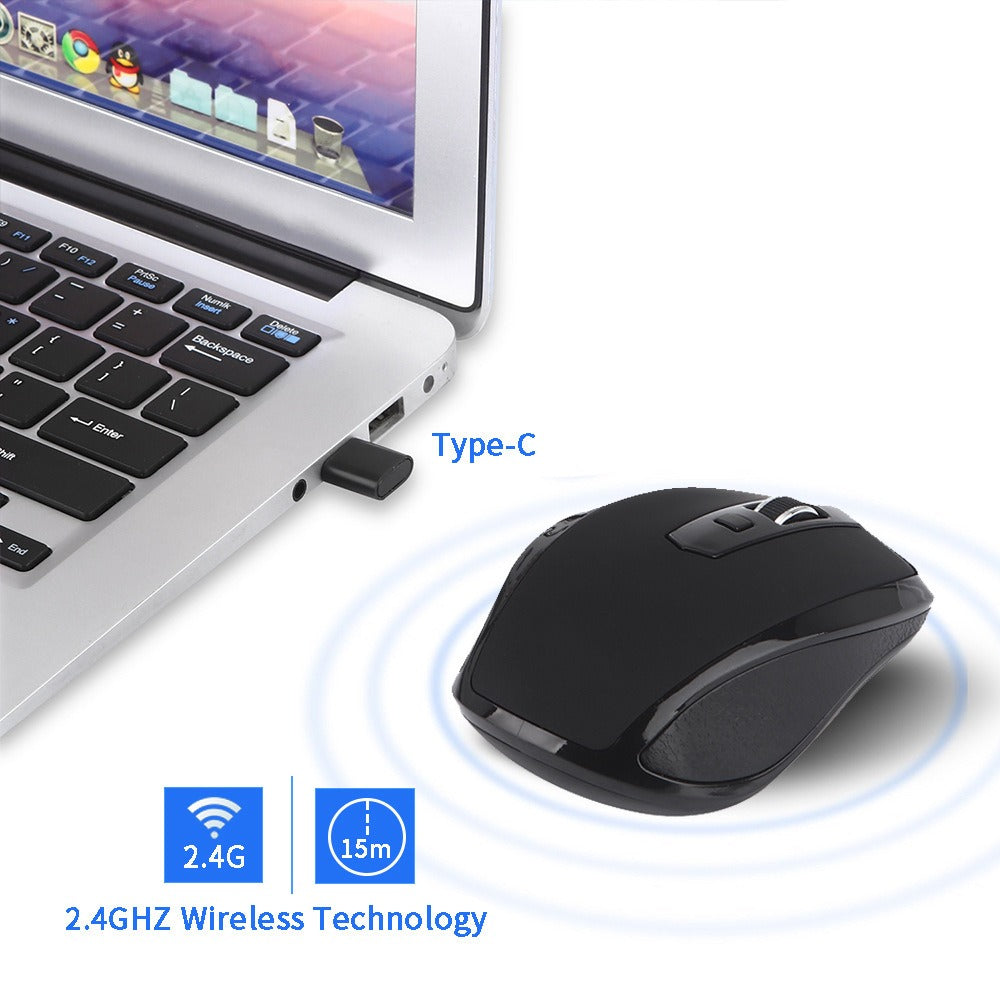 USB-C Wireless Mouse Silent Office Gaming Laptop Creative Wireless Mouse - V.I.P Digital Presence