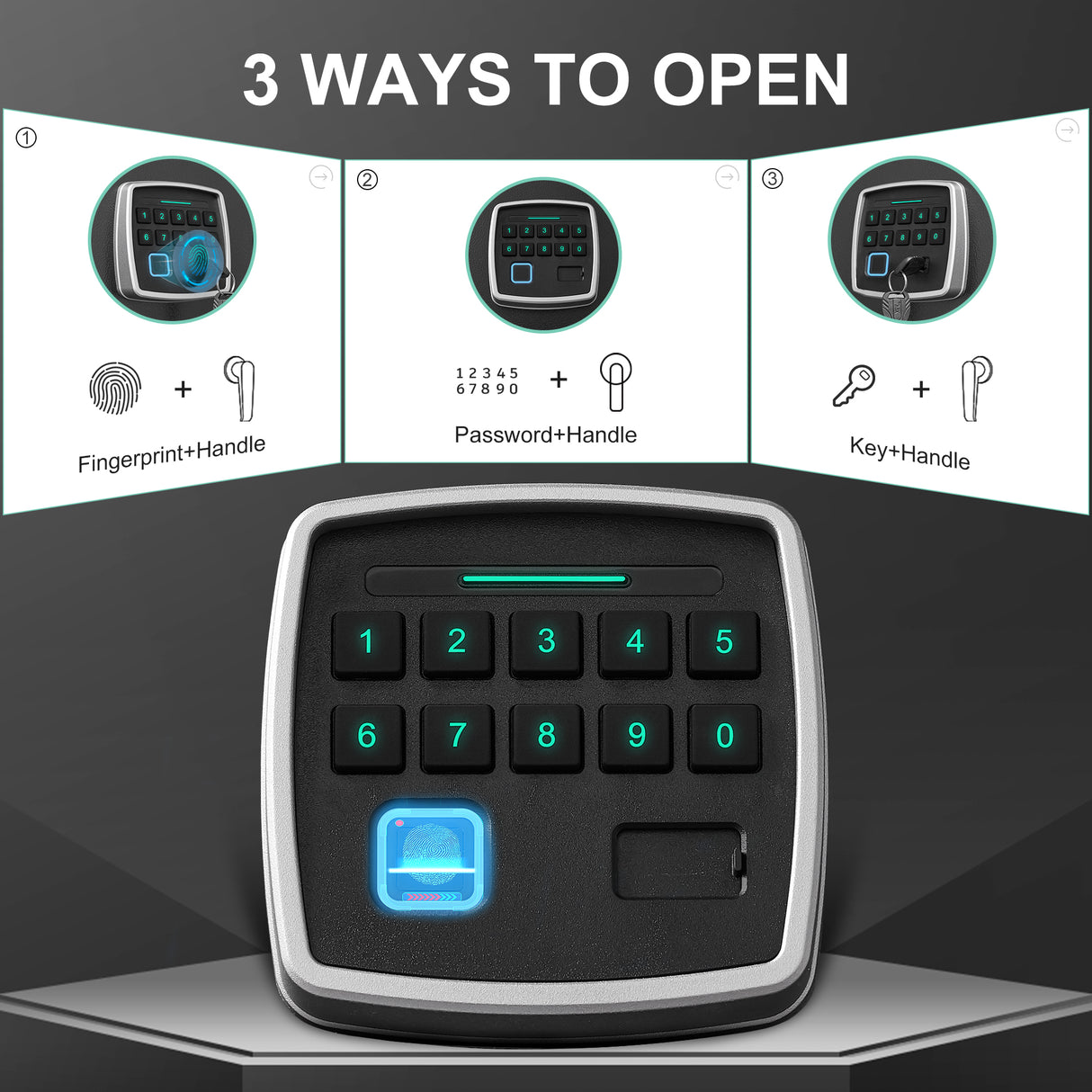 5 gun safes with 3 pistol pockets, quick access biometric adjustable heavy-duty gun rack mounted gun safes - V.I.P Digital Presence