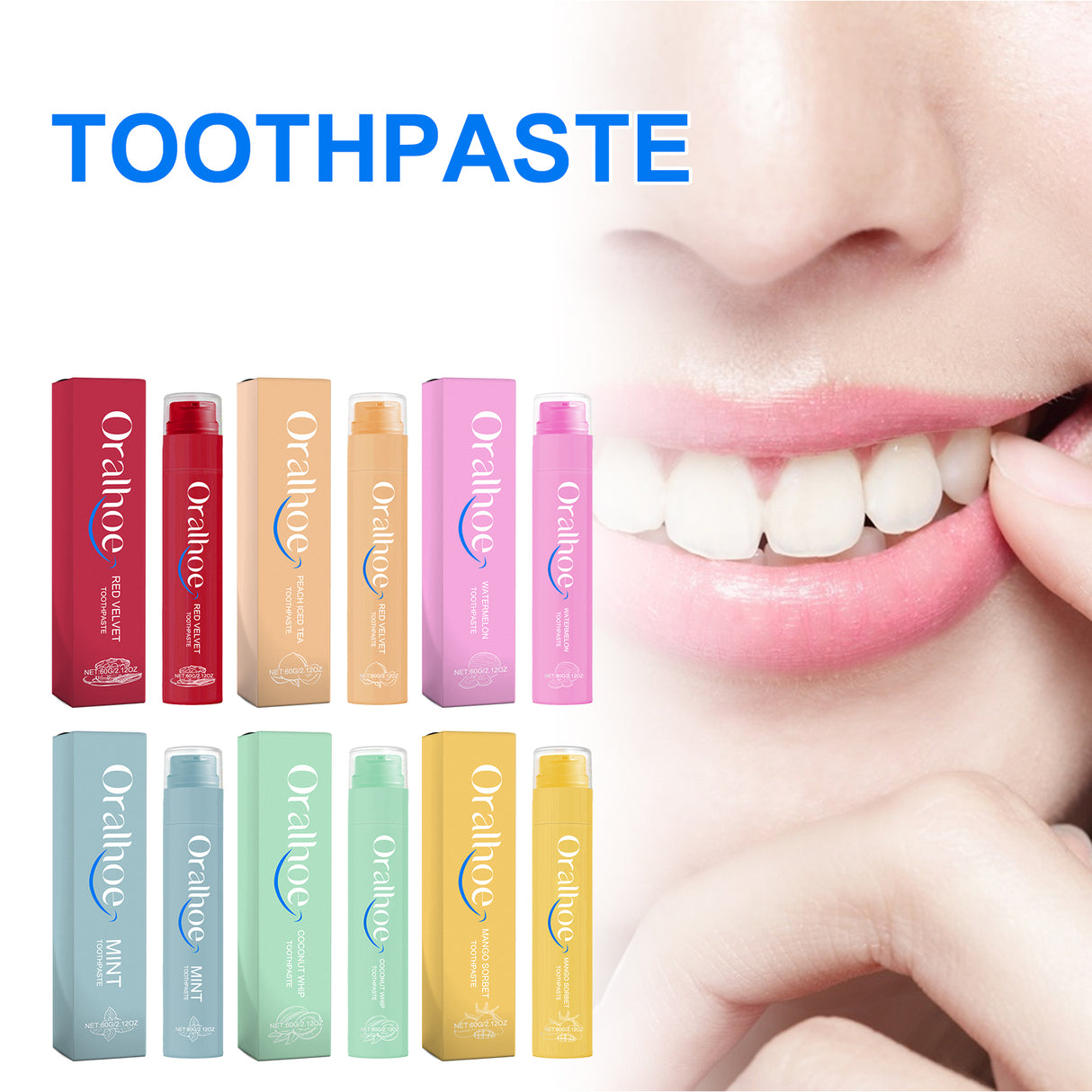 Mint Toothpaste, Multi-Flavor Teeth Clean Teeth Yellow Tartar Fresh Breath Beautiful Teeth - V.I.P Digital Presence
