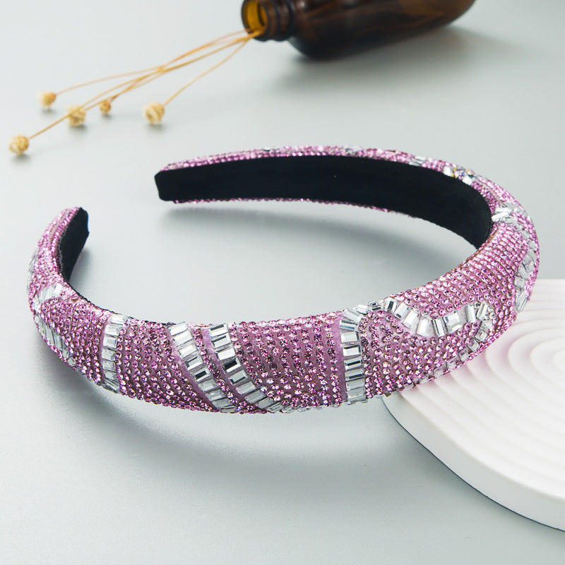 Hair Hoop Fashion New Design Shiny Gypsophila Thin Sponge Headband Korean High-End High-Skull Top Hair Accessories - V.I.P Digital Presence