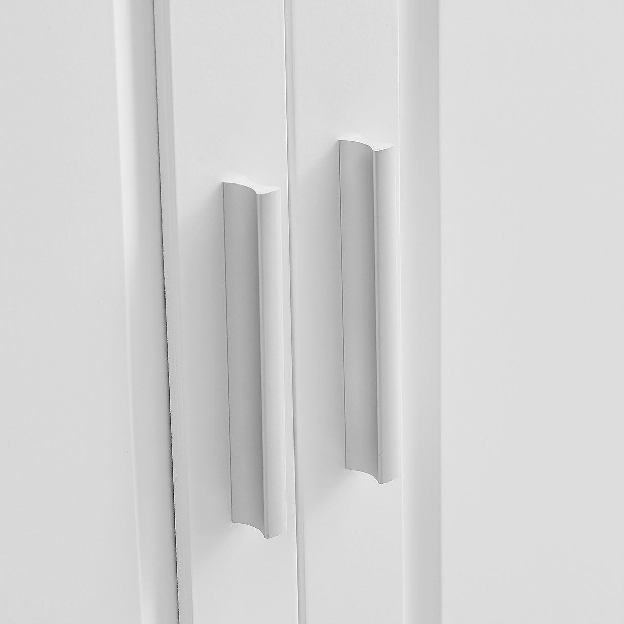 Tall and Wide Storage Cabinet with Doors for Bathroom/Office, Three Drawers, White - V.I.P Digital Presence