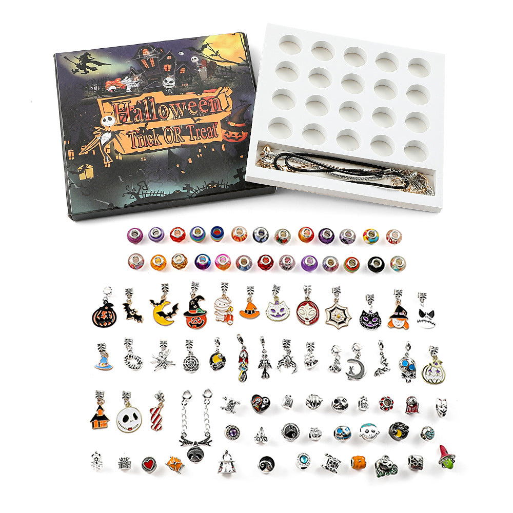 Halloween children DIY large hole bead bracelet bracelet necklace gift box blind box set accessories - V.I.P Digital Presence
