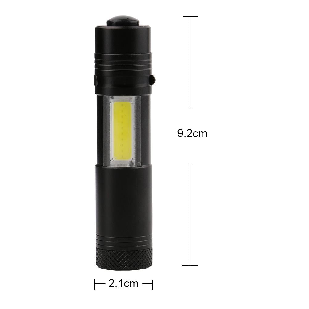 Mini Portable Aluminum LED Flashlight XPE COB Work Light Lanterna Powerful Pen Torch Lamp 4 Modes Use 14500 or AA - V.I.P Digital Presence