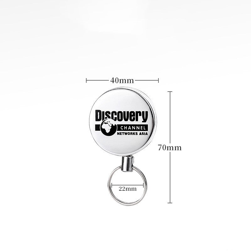 Outdoor equipment high elasticity telescopic steel wire rope keychain anti loss and anti-theft telescopic keychain - V.I.P Digital Presence