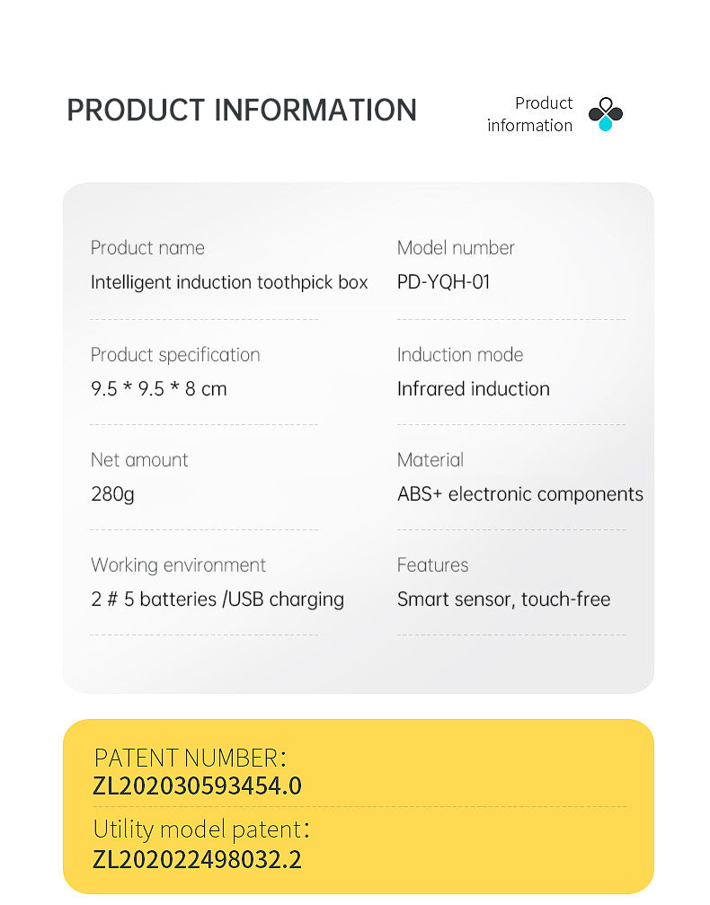 Can sense toothpick box, fully automatic innovation, home restaurant toothpick machine, hotel automatic electric pop-up toothpick cylinder - V.I.P Digital Presence