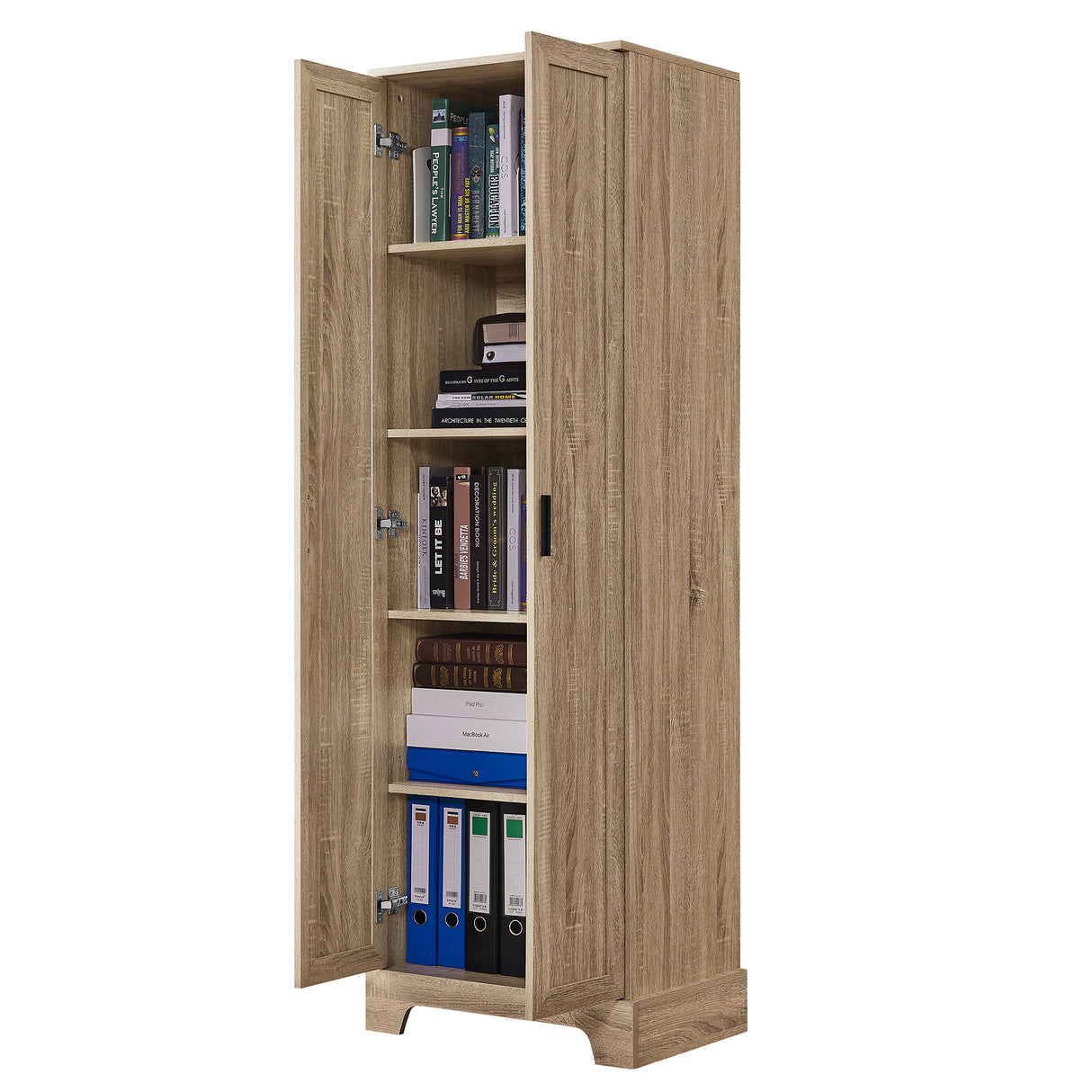 Storage Cabinet with Two Doors for Bathroom, Office, Adjustable Shelf, MDF Board, Brown - V.I.P Digital Presence