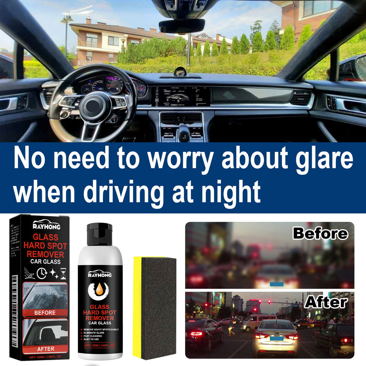 Glass Hard Spot Remover Car Glass, Glass Cleaning Decontamination Scratch Repair Polishing Cream - V.I.P Digital Presence