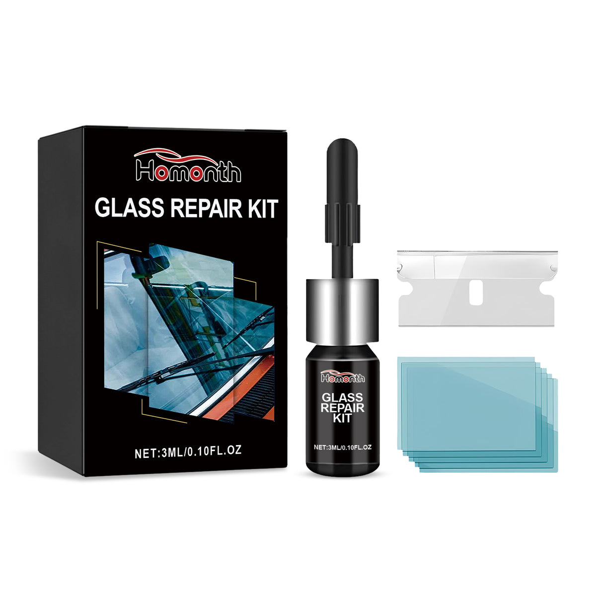 Glass Repair Kit, Auto Glass Cracks And Scratches Multi-Functional Adhesive Repair Solution - V.I.P Digital Presence