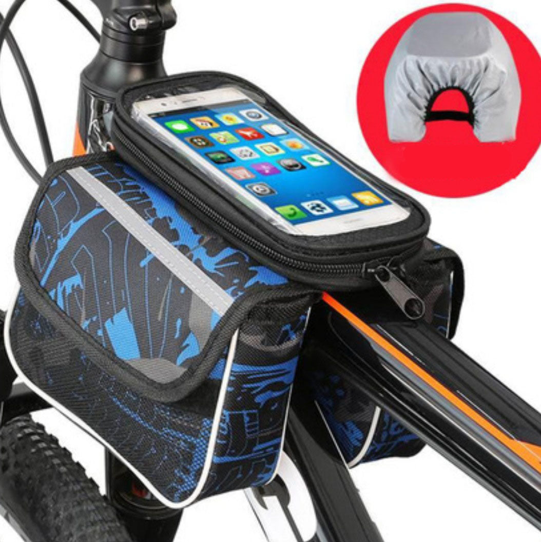 Bicycle Bag Mountain Bike Front Beam Bag Touch Screen Mobile Phone Bag Big Saddle Bag Frame Tube Bag Riding Equipment