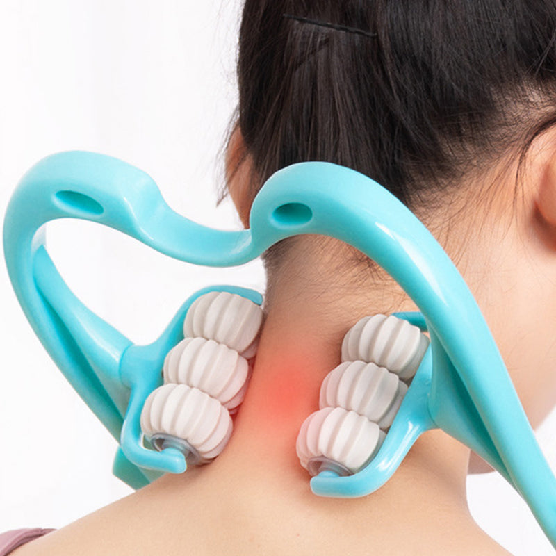 Plastic Pressure Point Therapy Neck Massageador Massagem Relieve Hand Roller Neck Massager for Neck Shoulder Trigger Point - V.I.P Digital Presence