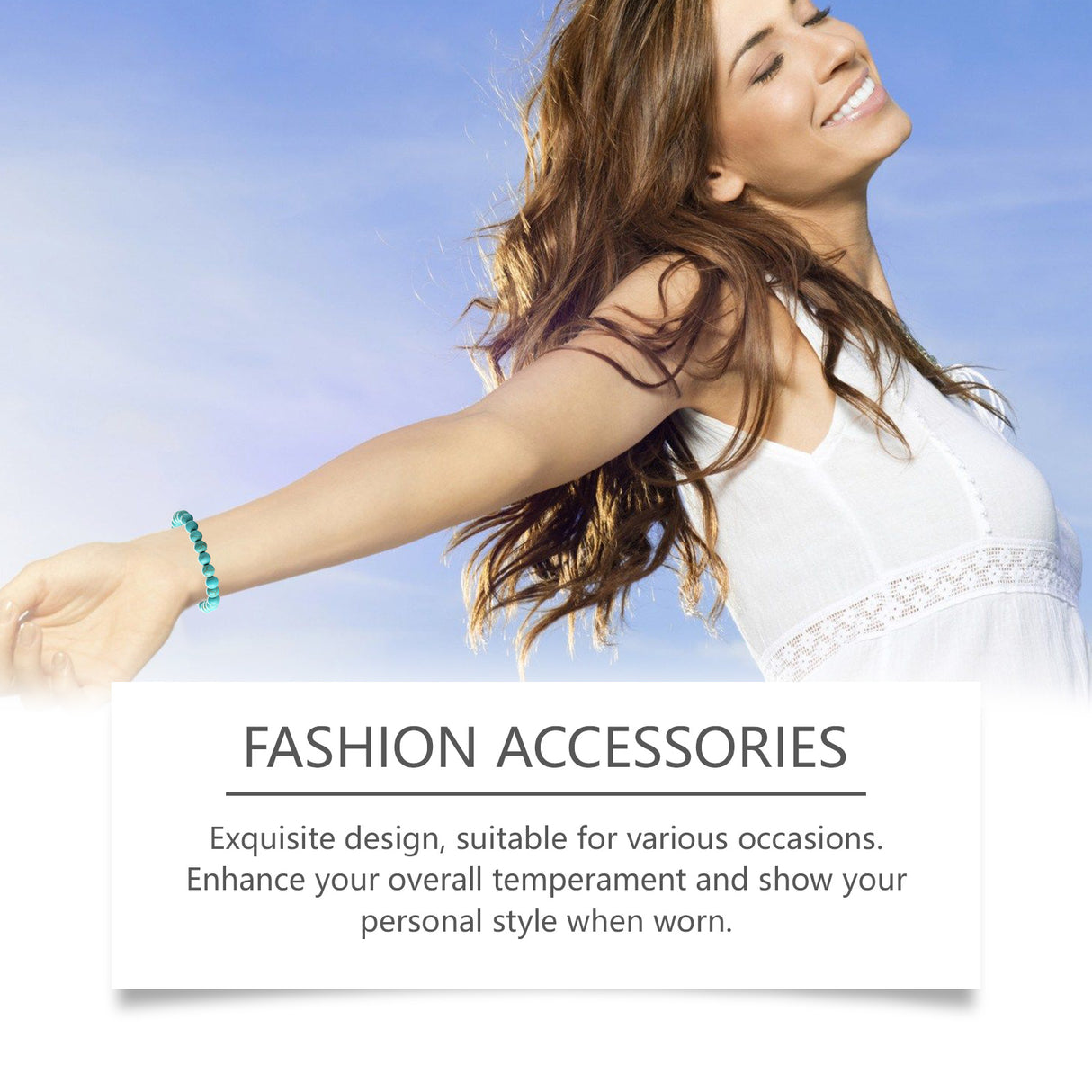 Blue Turquoise Bracelet, Simple And Elegant Personality With Stylish Accessories Hand Decoration Portable Bracelet - V.I.P Digital Presence