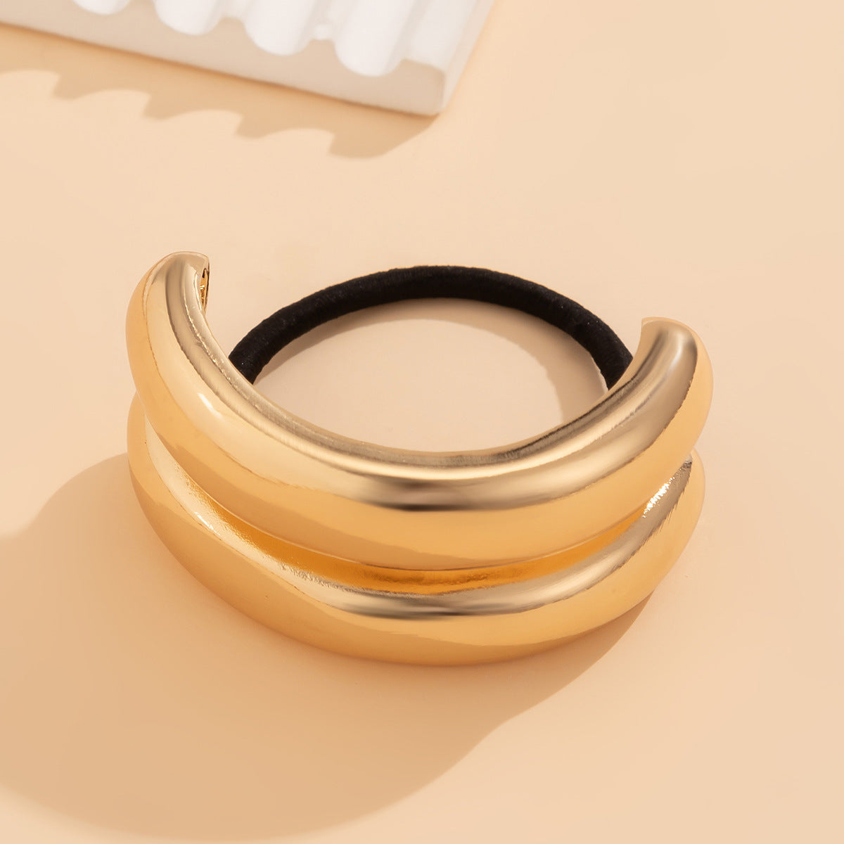 Personalized retro double-layer arc elastic hairpin irregular temperament hair ring - V.I.P Digital Presence