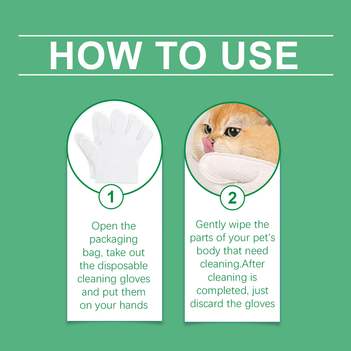 Pet Disposable Cleaning Gloves Dog Cat Hair And Skin Gentle Cleaning Care Gloves - V.I.P Digital Presence