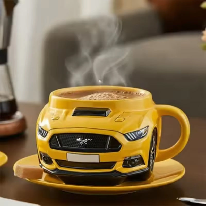 Car-Shaped Stainless Steel Coffee Mug – Handmade, Durable, Novelty Office Cup, Ideal Gift for Car Fans - V.I.P Digital Presence