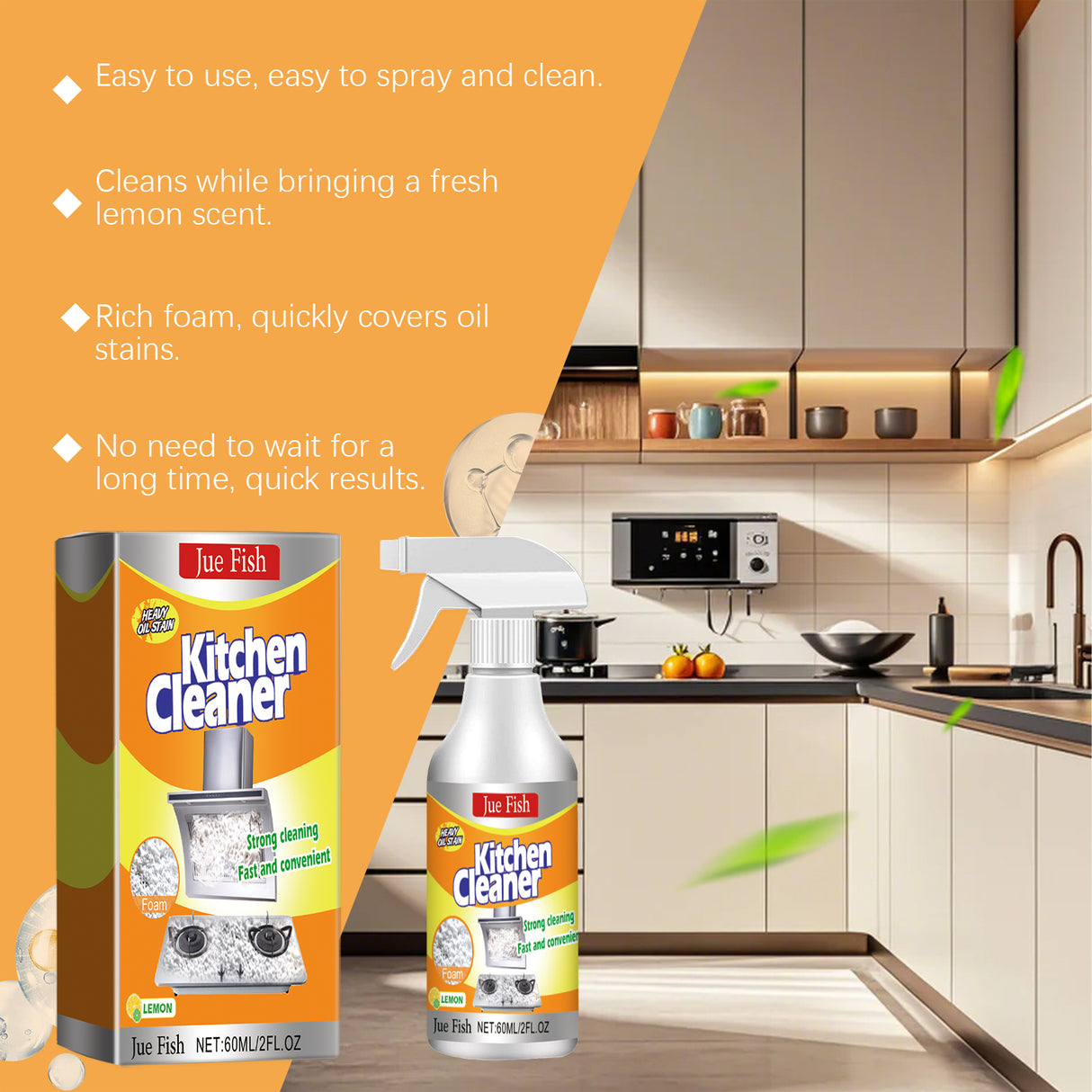 Kitchen Foam Cleaner, Household Kitchen Hood Heavy Oil Foam Cleaner Oil Clean - V.I.P Digital Presence