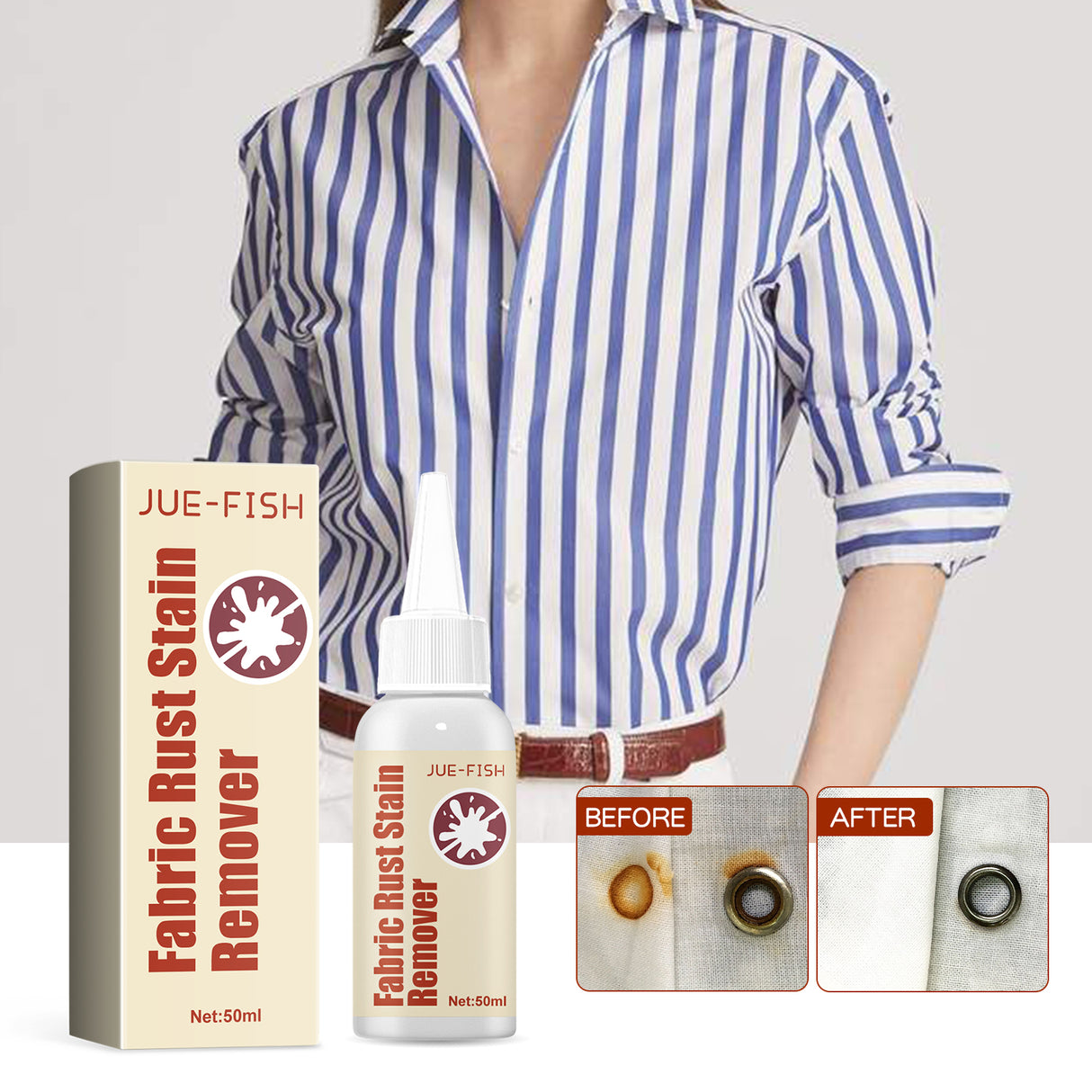 Fabric Rust Stain Remover, Clothes Decontamination Mild Cleaning Agent For Stubborn Oil Stains And Yellow Mildew Spots - V.I.P Digital Presence