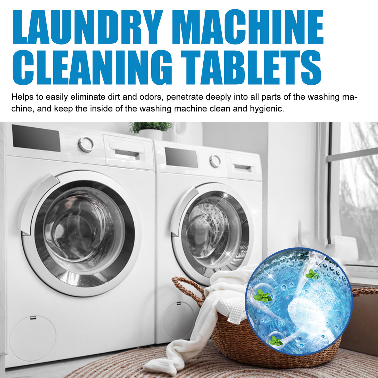 Laundry Machine Cleaning Tablets, Roller Washing Tank Remove Dirt Clean Smell Fragrant Clean - V.I.P Digital Presence
