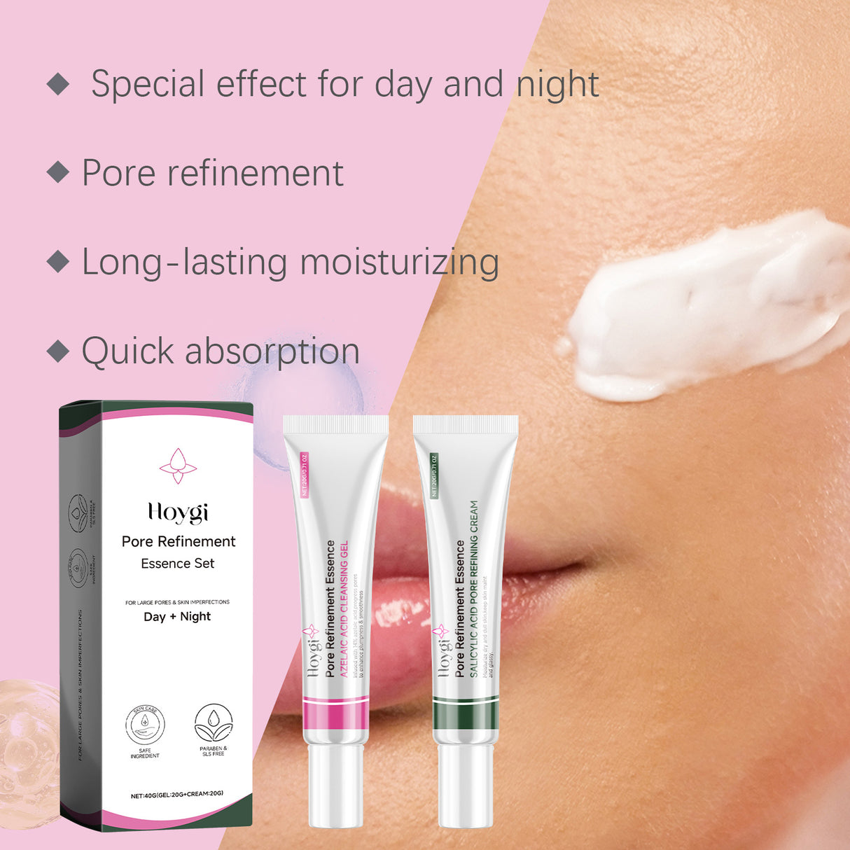 Pore Refinement Essence Set, Deeply Clean The Skin And Fine Pore Skin Cream - V.I.P Digital Presence