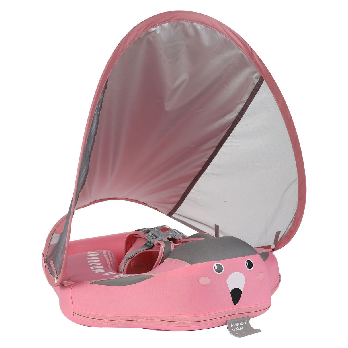 Infants and young children with inflatable seat rings and sunshades beginner's swimming circle home swimming pool