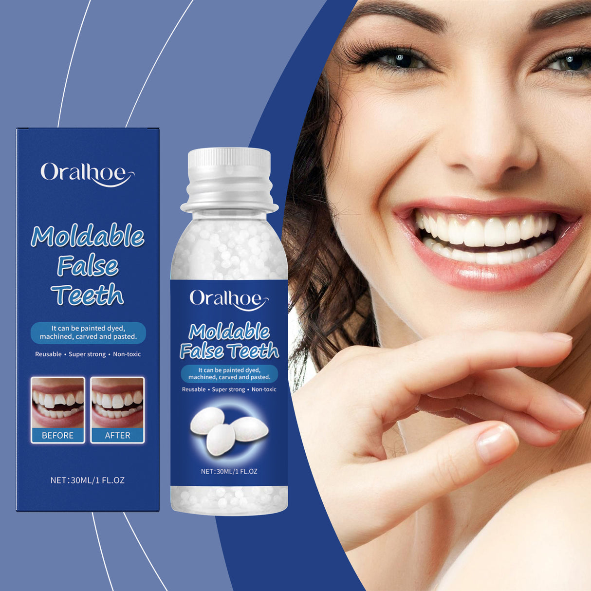 Solid Dental Glue, Temporary Dental Fillings For Modified Teeth And Dentures For Dentures - V.I.P Digital Presence