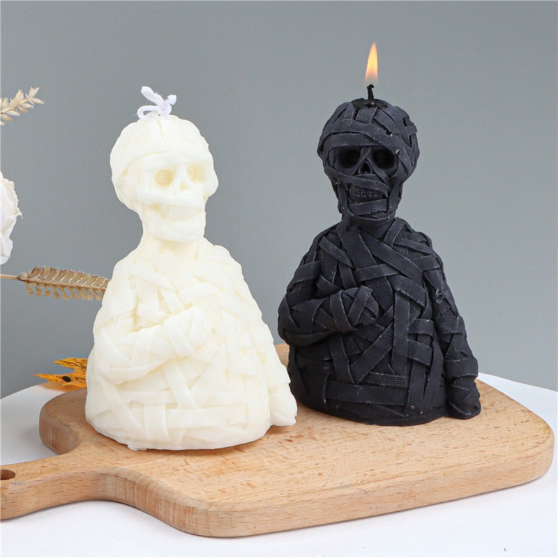 Gauze Zombie Skull Halloween Silicone Candle Mold Aromatherapy Plaster Holiday Atmosphere Decoration - V.I.P Digital Presence