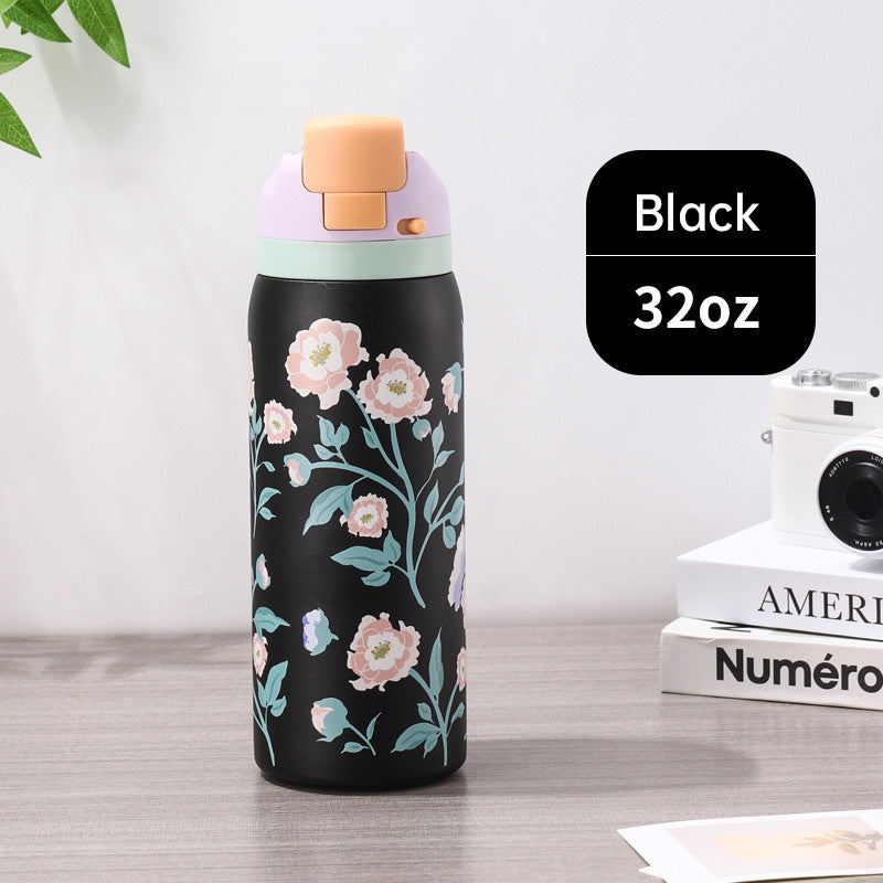 Fashionable Stainless Steel Insulated Bottle with Cartoon Patterns, Large-Capacity Jump Cup, Ideal for Outdoor Sports. - V.I.P Digital Presence