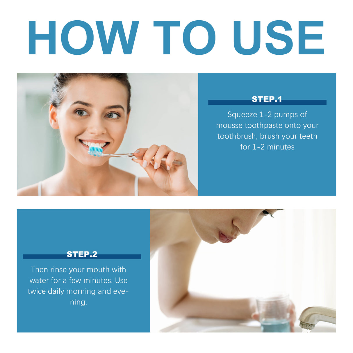 Beauty Tooth Fresh Pure White Mousse, Clean Bad Breath Stains White Teeth Care Gums Care Toothpaste - V.I.P Digital Presence