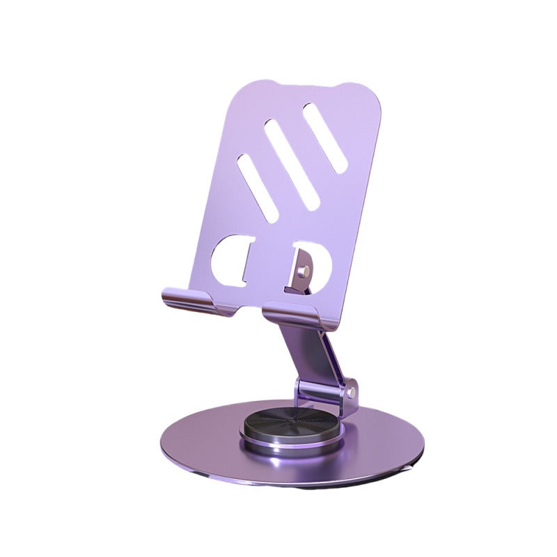 Aluminum alloy desktop phone holder with 360 degree rotation and folding, portable lazy all metal phone holder - V.I.P Digital Presence
